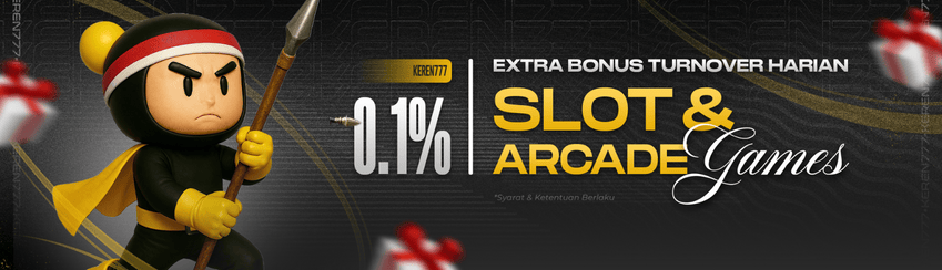 EXTRA BONUS TURNOVER SLOT DAN ARCADE HARIAN 0.1% 